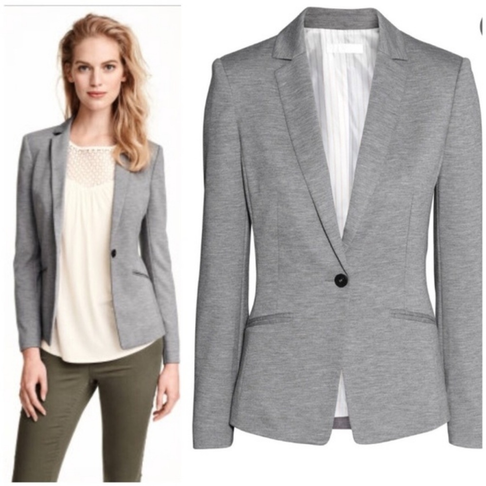 H&M Gray Jersey Blazer